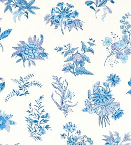 Woodland Floral Fabric by Harlequin Lapis/Amethyst/Pearl