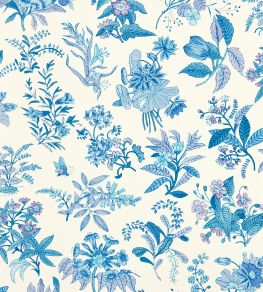 Woodland Floral Wallpaper by Harlequin Lapis/Amethyst/Pearl