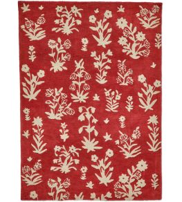 Woodland Glade Rug by Sanderson Damson Red