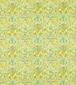 Woodland Weeds Fabric by Morris & Co Sap Green