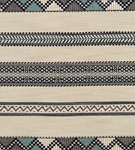 Woven Ribbon Fabric by Christopher Farr Cloth Indigo
