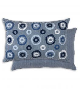 Zafora Pillow 24 x 16" by William Yeoward Ocean