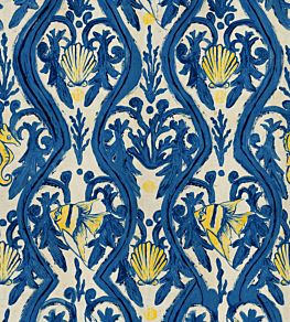 Zakynthos Wallpaper by MINDTHEGAP Indigo Yellow