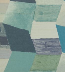 Zig Zag Grass Cloth Wallpaper by Christopher Farr Cloth Cobalt