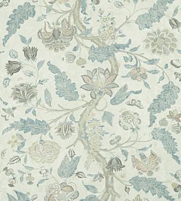 Indienne Print Fabric by Zoffany Natural/Aubusson
