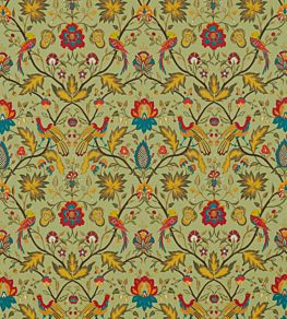 Oiseaux De Paradis Fabric by Zoffany Olivine