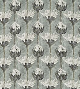 Marketa Fabric by Zoffany Logwood Grey