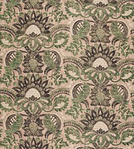 Pomegranate Print Fabric by Zoffany Tuscan Pink/Huntsman Green