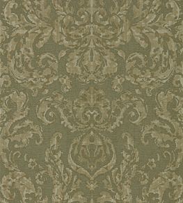 Brocatello Wallpaper by Zoffany Olivine