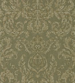 Brocatello Wallpaper by Zoffany Olivine