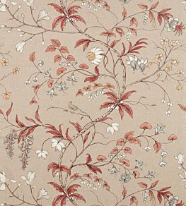 Chambalon Trail Fabric by Zoffany Sunstone / Linen