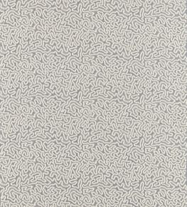 Maze Coral Fabric by Zoffany Zinc