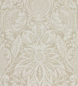 Mitford Damask Wallpaper by Zoffany Stone