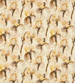 Water Iris Fabric by Zoffany Gold/Charcoal