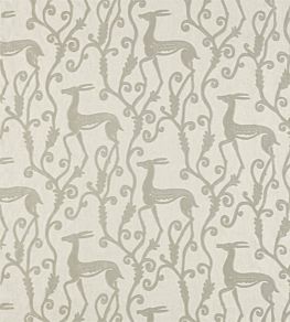 Deco Deer Fabric by Zoffany Empire Grey