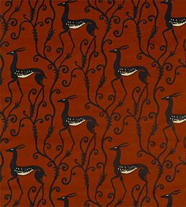 Deco Deer Velvet Fabric by Zoffany Sahara