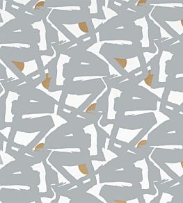 Rakugaki Fabric by Zoffany Quartz Grey