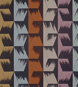 Rhombi Stripe Fabric by Zoffany Mineral