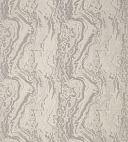 Serpentine Fabric by Zoffany Platinum White