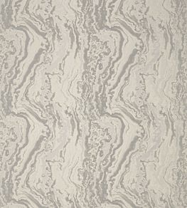 Serpentine Fabric by Zoffany Platinum White
