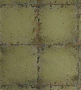 Lustre Tile Wallpaper by Zoffany Gold