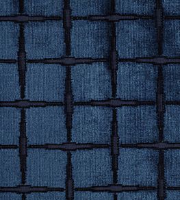 Tespi Square Fabric by Zoffany Indigo