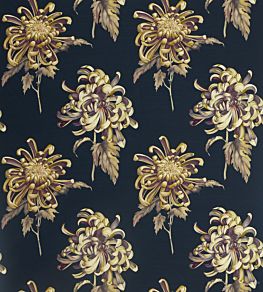 Evelyn Fabric by Zoffany Tigers Eye/Ink