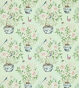 Romeys Garden Fabric by Zoffany Sea Green