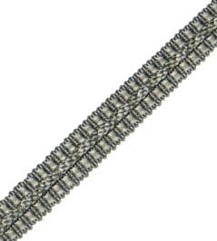1/2" Le Jardin Silk Gimp Trimming by Samuel & Sons Pewter 1/2" Le Jardin Silk Gimp Trimming by Samuel & Sons Pewter
