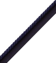 6mm Cambridge Cord With Tape Trimming by Samuel & Sons Sapphire 6mm Cambridge Cord With Tape Trimming by Samuel & Sons Sapphire