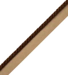 6mm Cambridge Cord With Tape Trimming by Samuel & Sons Tobacco 6mm Cambridge Cord With Tape Trimming by Samuel & Sons Tobacco