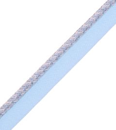 1/4" Jardin Silk Cord With Tape Trimming by Samuel & Sons Aqua 1/4" Jardin Silk Cord With Tape Trimming by Samuel & Sons Aqua