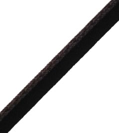1/4" Jardin Silk Cord With Tape Trimming by Samuel & Sons Charcoal 1/4" Jardin Silk Cord With Tape Trimming by Samuel & Sons Charcoal