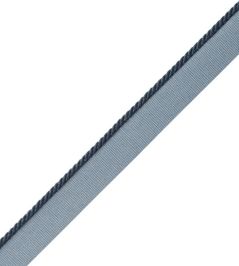 2.5mm Cambridge Cord With Tape Trimming by Samuel & Sons Indigo 2.5mm Cambridge Cord With Tape Trimming by Samuel & Sons Indigo