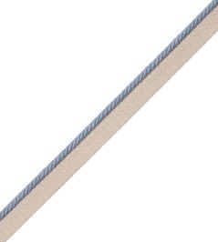 1/8" Saisons Cord With Tape Trimming by Samuel & Sons Sky 1/8" Saisons Cord With Tape Trimming by Samuel & Sons Sky