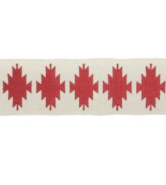 Abiquiu Embroidered Border Trimming by Samuel & Sons Cactus Bloom Abiquiu Embroidered Border Trimming by Samuel & Sons Cactus Bloom