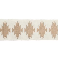 Abiquiu Embroidered Border Trimming by Samuel & Sons White Sands Abiquiu Embroidered Border Trimming by Samuel & Sons White Sands