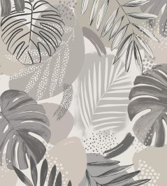 Abstract Jungle Wallpaper by Brand McKenzie Putty Grey Abstract Jungle Wallpaper by Brand McKenzie Putty Grey