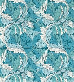 Acanthus Wallpaper by Clarke & Clarke Teal Acanthus Wallpaper by Clarke & Clarke Teal