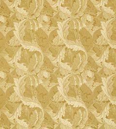Acanthus Jacquard Fabric by Clarke & Clarke Gold Acanthus Jacquard Fabric by Clarke & Clarke Gold
