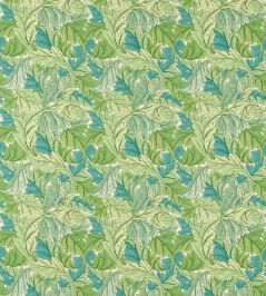 Acanthus Outdoor Fabric by Morris & Co Nettle/Sky Blue Acanthus Outdoor Fabric by Morris & Co Nettle/Sky Blue