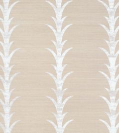 Acanthus Stripe Sisal Wallpaper by Schumacher Fog & Chalk Acanthus Stripe Sisal Wallpaper by Schumacher Fog & Chalk