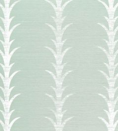 Acanthus Stripe Sisal Wallpaper by Schumacher Seaglass & Chalk Acanthus Stripe Sisal Wallpaper by Schumacher Seaglass & Chalk