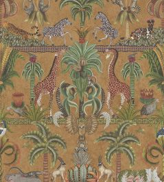 Afrika Kingdom Wallpaper by Cole & Son Olive Green & Spring Green on Metallic Bronze Afrika Kingdom Wallpaper by Cole & Son Olive Green & Spring Green on Metallic Bronze