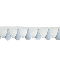 Ainsley Scalloped Border Trimming by Samuel & Sons Ice Blue Ainsley Scalloped Border Trimming by Samuel & Sons Ice Blue