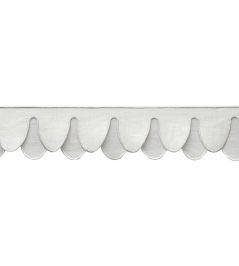 Ainsley Scalloped Border Trimming by Samuel & Sons Platinum Ainsley Scalloped Border Trimming by Samuel & Sons Platinum