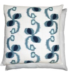 Ajanta Cushion 60 x 60cm by William Yeoward Denim Ajanta Cushion 60 x 60cm by William Yeoward Denim
