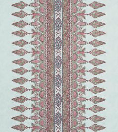 Akola Stripe Fabric by Thibaut Raspberry and Teal Akola Stripe Fabric by Thibaut Raspberry and Teal