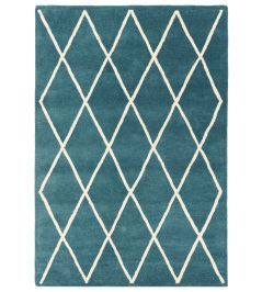 Albany Diamond Rug by Asiatic Teal Albany Diamond Rug by Asiatic Teal