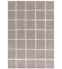 Albany Grid Rug by Asiatic Grey Albany Grid Rug by Asiatic Grey